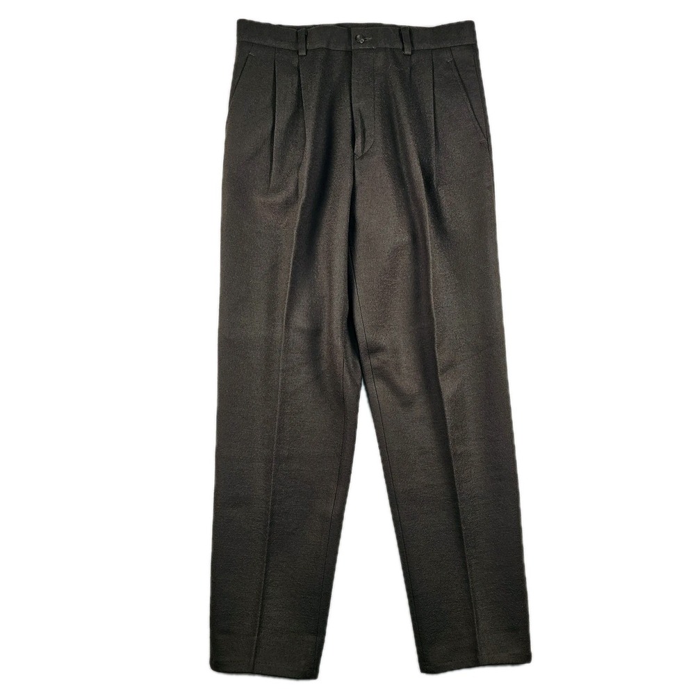 Vtg Military Trousers Mens 32x32 Dress Pants Thick Flannel Heavyweight Pleated